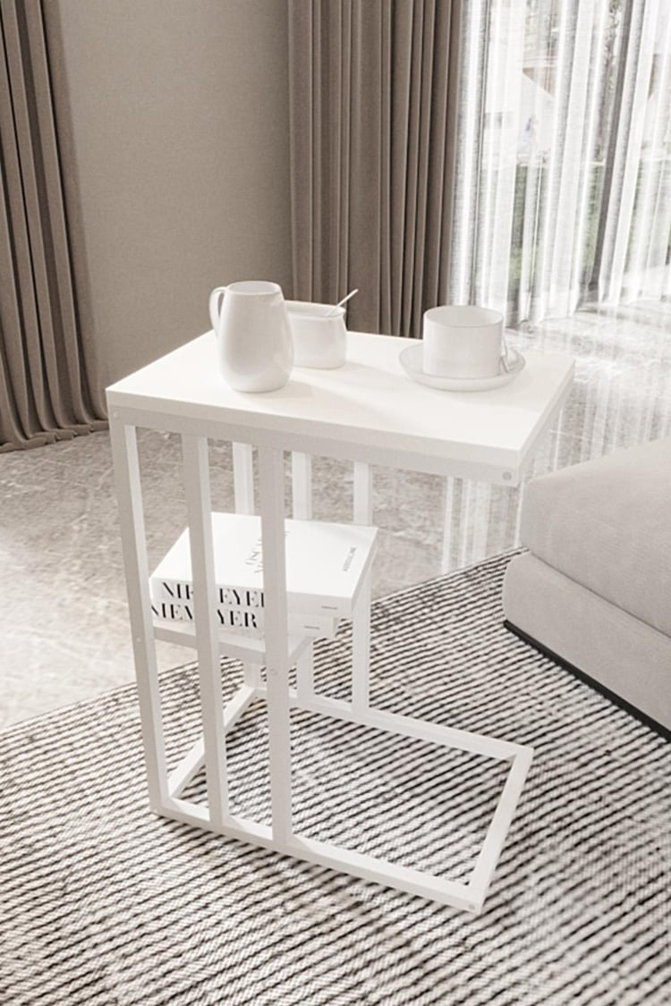 Deconode Pract Sehpa Beyaz-Beyaz DN1043BB