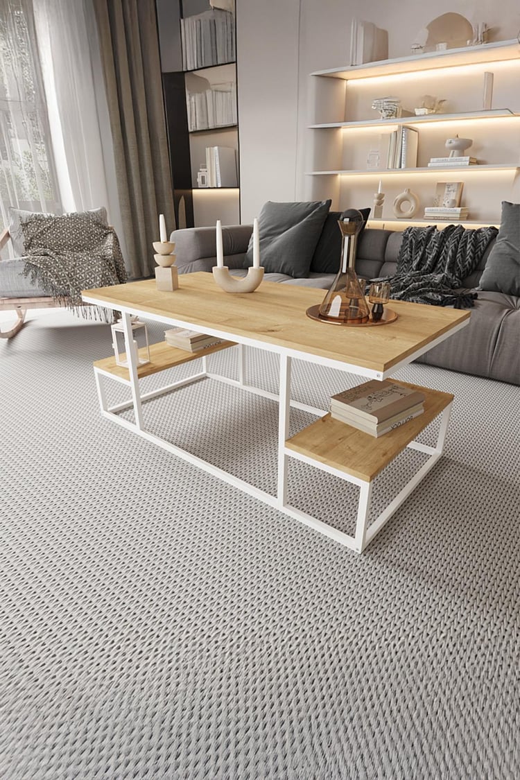 Deconode Serenade Orta Sehpa  Beyaz-Çam DN1080BÇ