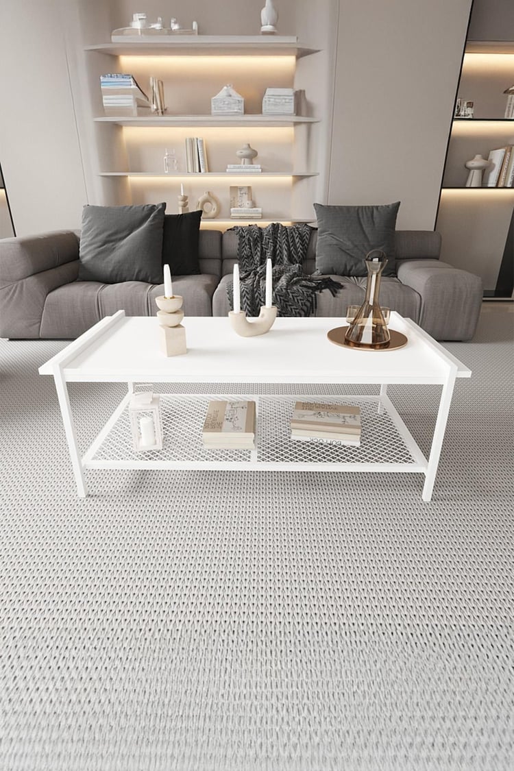 Deconode Sharp Orta Sehpa Beyaz- Beyaz DN1044BB