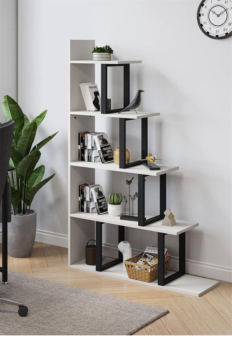 Deconode Step Kitaplık Beyaz DN1126B