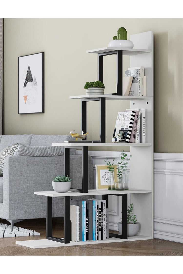 Deconode Step Kitaplık Beyaz DN1126B