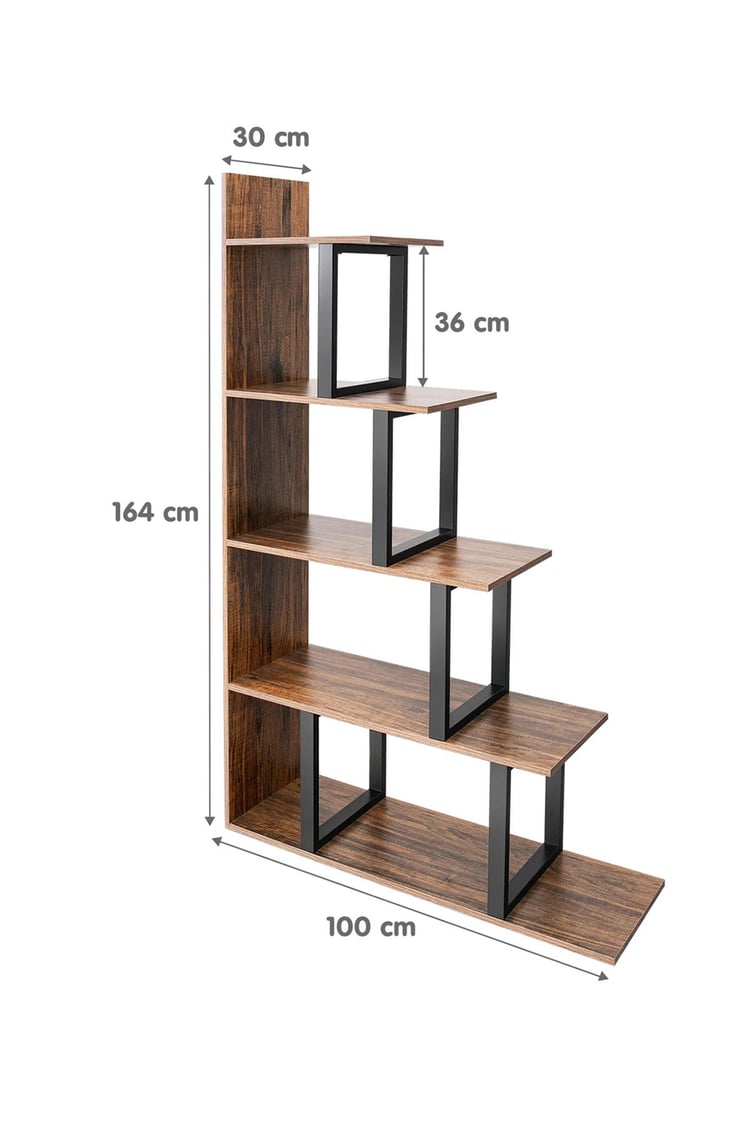 Deconode Step Kitaplık Kahverengi DN1126K