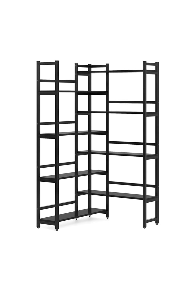 Deconode Style Köşe Kitaplık Siyah-Antrasit DN1056SA