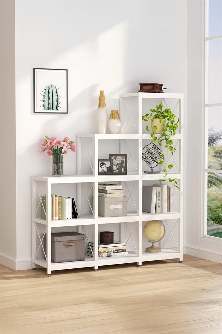 Deconode Verona Merdiven Kitaplık Beyaz- Beyaz DN1146BB