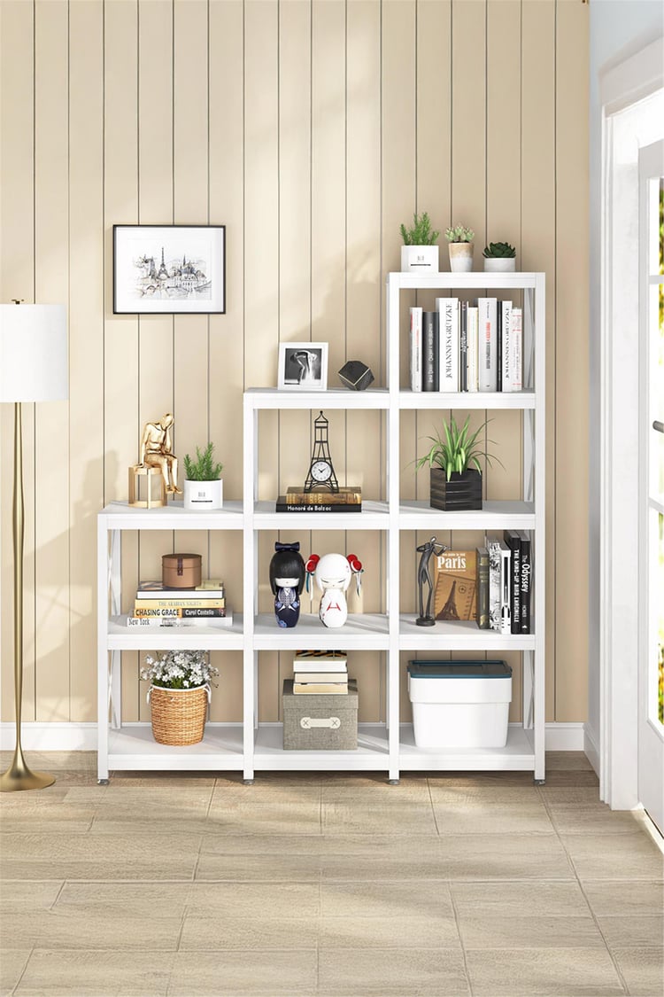 Deconode Verona Merdiven Kitaplık Beyaz- Beyaz DN1146BB