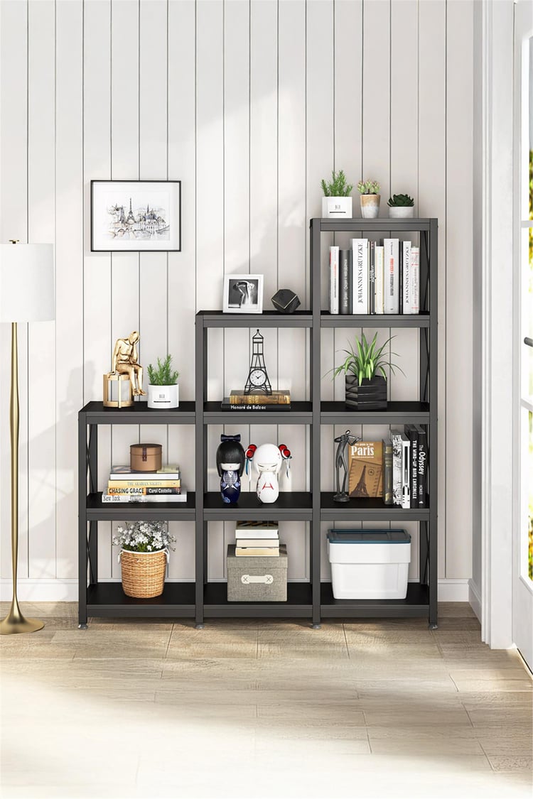 Deconode Verona Merdiven Kitaplık Siyah-Antrasit DN1146SA