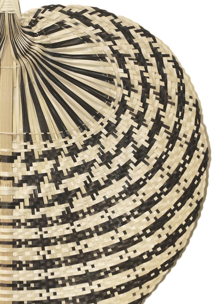 Dekoratif Bambu Duvar Dekoru Siyah 3x67x71 cm