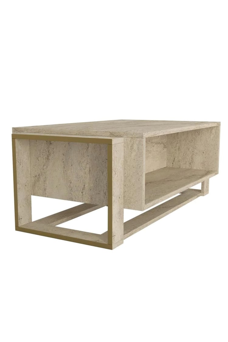 Dekorister Bianco Orta Sehpa Traverten