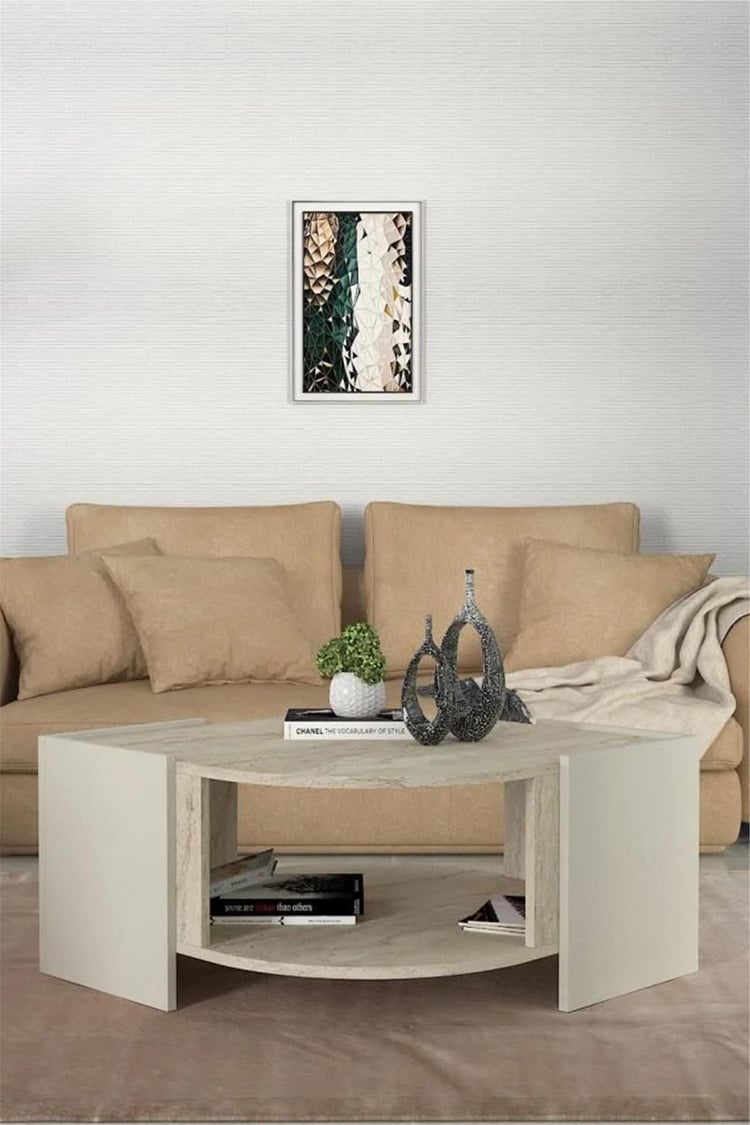 Dekorister Exclusive Marbel Orta Sehpa Kumtaşı-Traverten