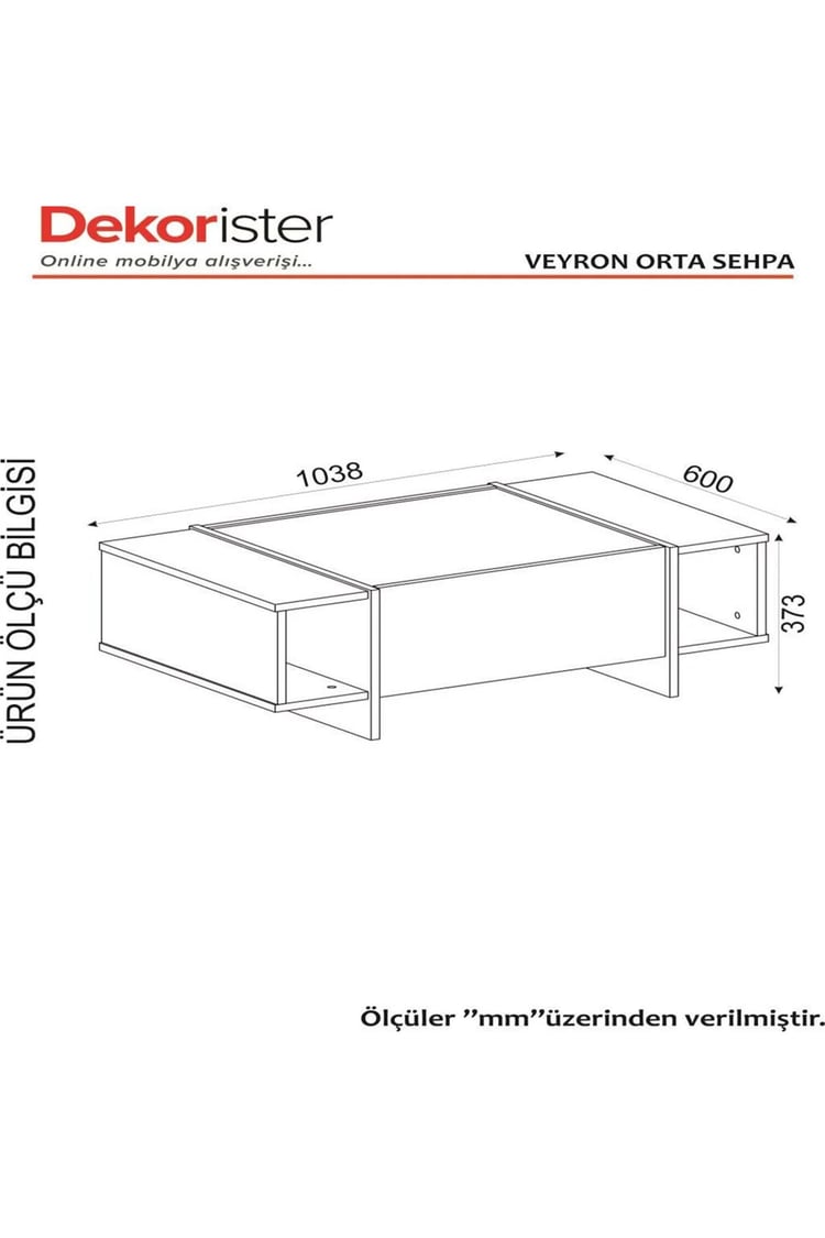 Dekorister Exclusive Veyron Orta Sehpa Kumtaşı-Traverten
