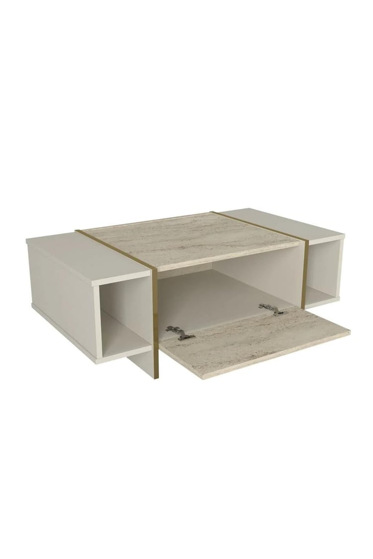 Dekorister Exclusive Veyron Orta Sehpa Kumtaşı-Traverten