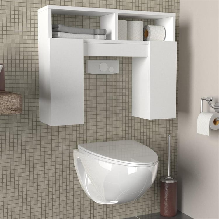 Dekorister Geronimo Klozet Dolabı Banyo Dolabı Beyaz