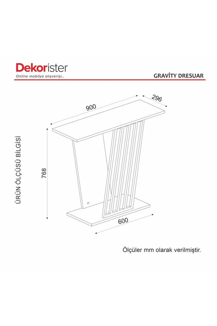 Dekorister Gravity Dresuar - Traverten
