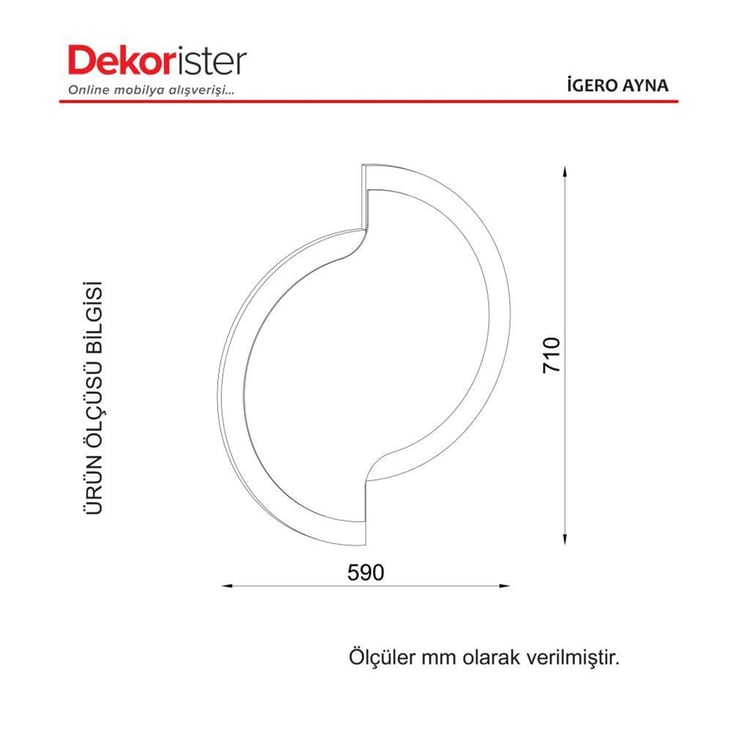 Dekorister igero Ayna CevizAntrasit