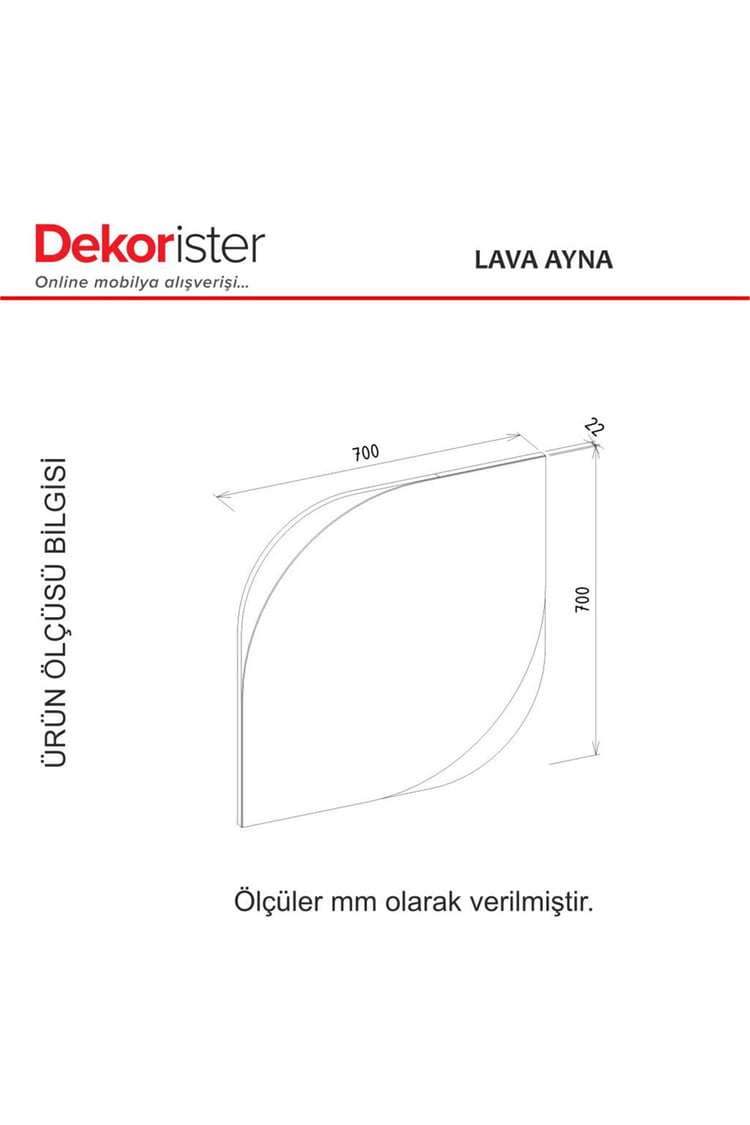 Dekorister Lava Ayna Rota - Antrasit