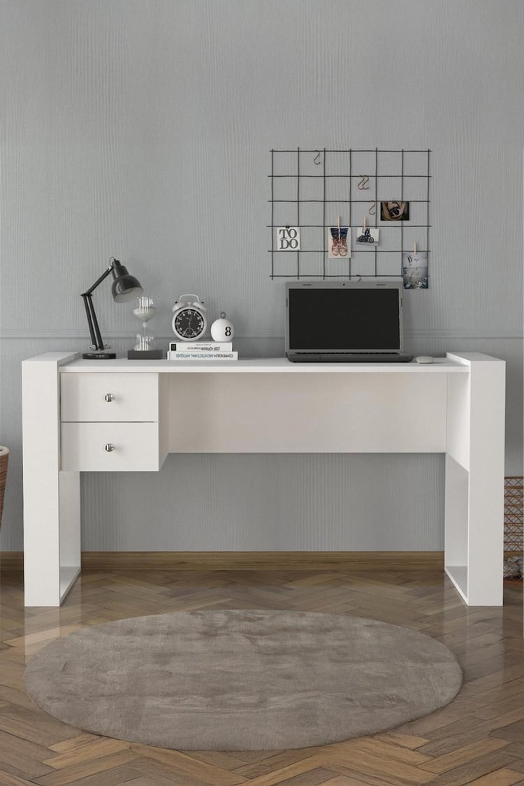 Dekorister Lord Çalışma Masası Beyaz  160 cm