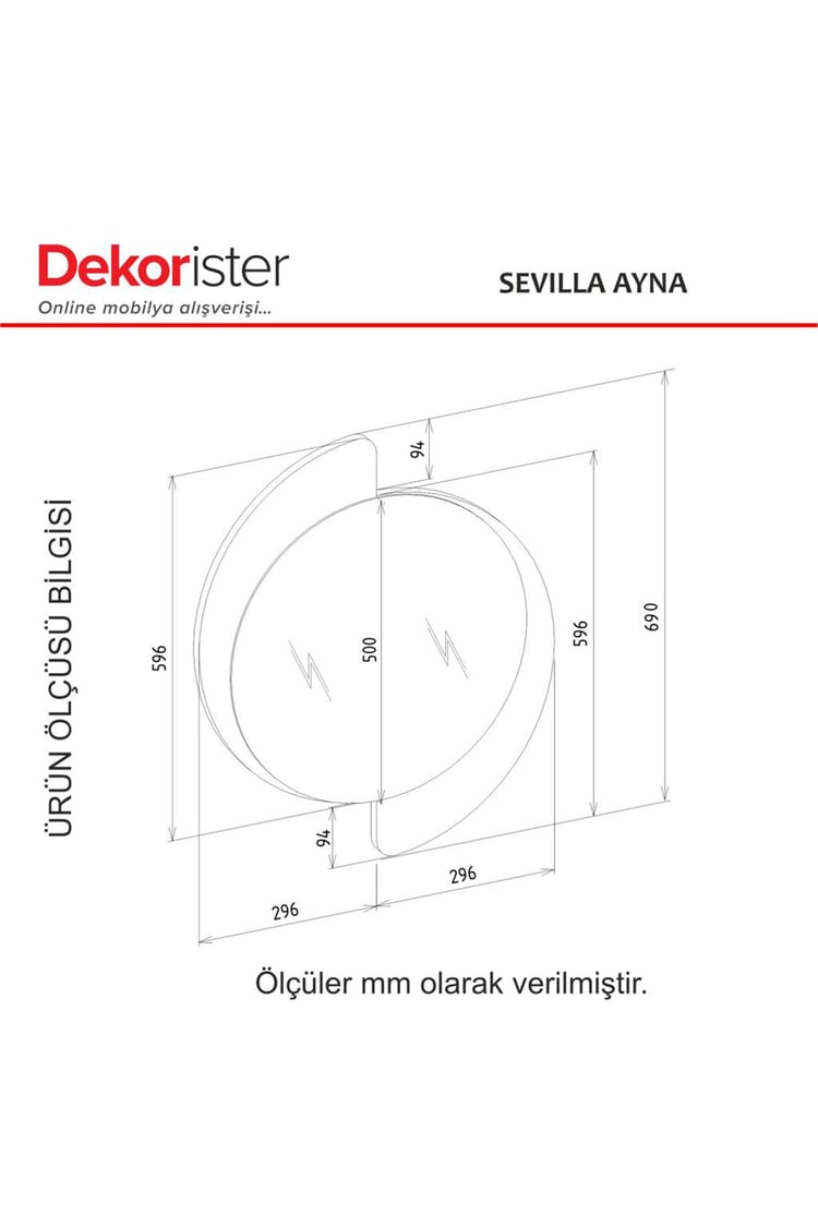Dekorister Sevilla Ayna Kumtaşı - Traverten