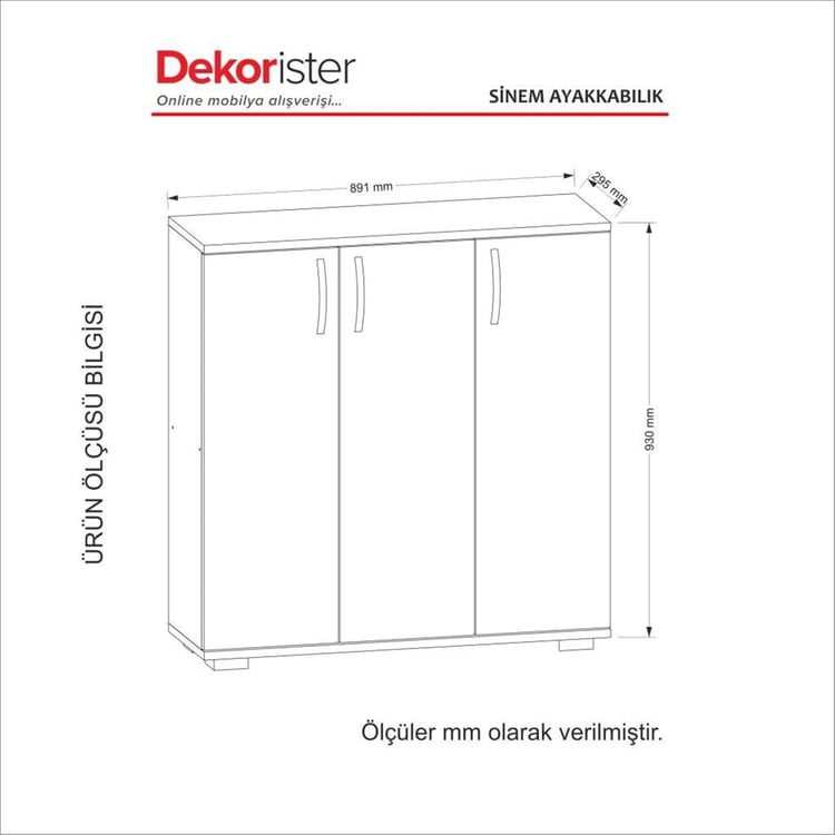 Dekorister Sinem Ayakkabılık BeyazCeviz