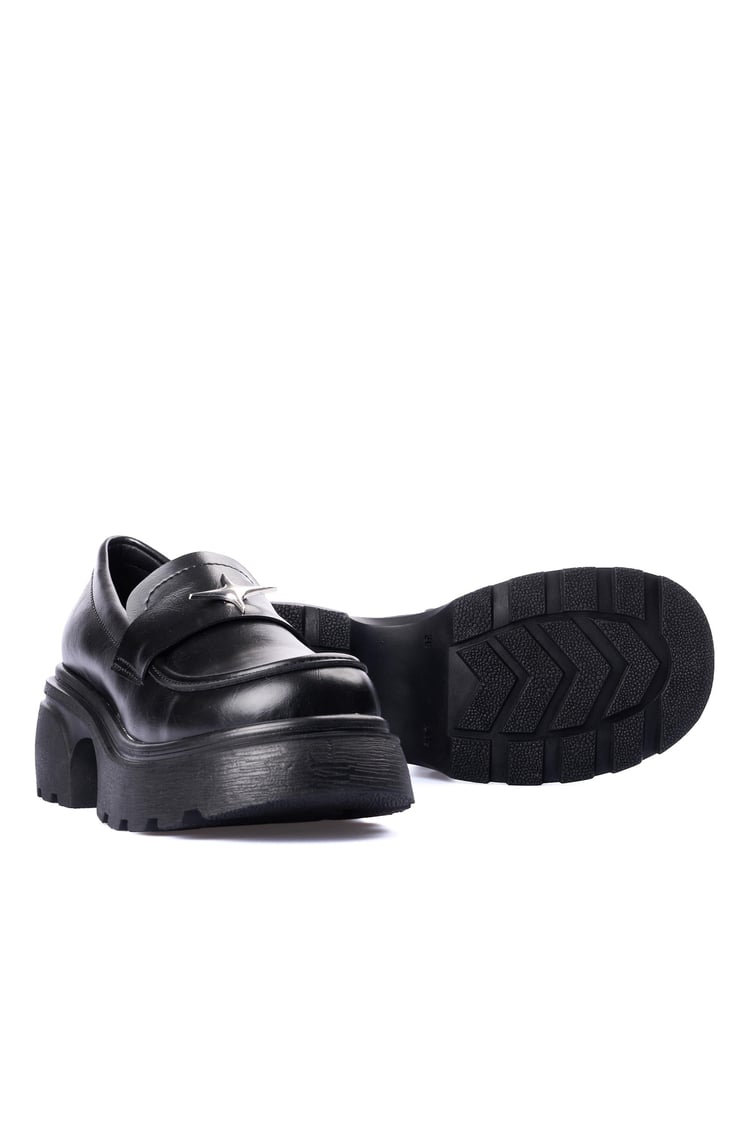 Divamod 2500 Siyah Kadın Loafer Ayakkabı