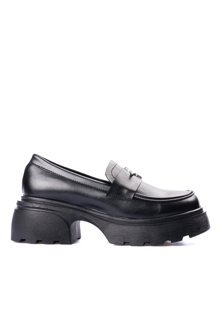 Divamod 2500 Siyah Kadın Loafer Ayakkabı