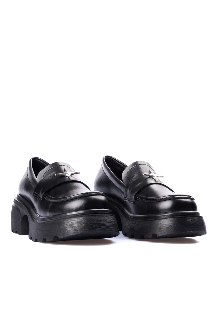 Divamod 2500 Siyah Kadın Loafer Ayakkabı