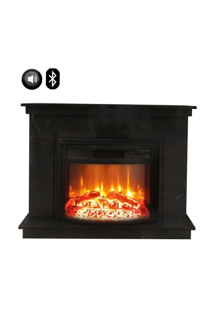 DLC Ceningan Mermer Desen Ses Efektli Bluetooth'lu Elektrikli Şömine 2613l (DLC1165S)