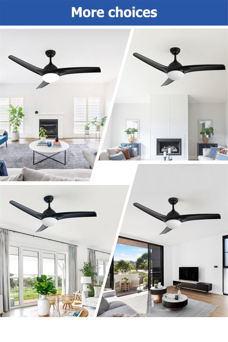 DLC Favonıo Led Tavan Vantilatörü Siyah 132 Cm (DCF-W186S)