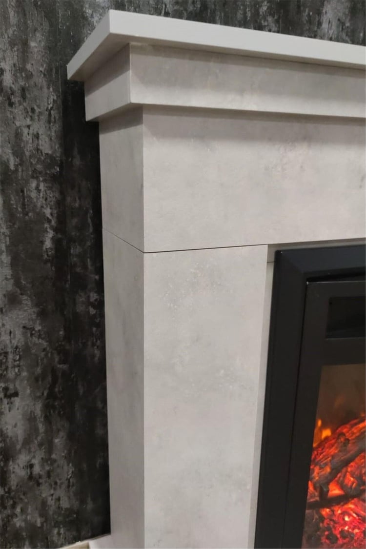 DLC Lembongan Retro Beton Desen Elektrikli Şömine 1800W 2613l (DLC1164)