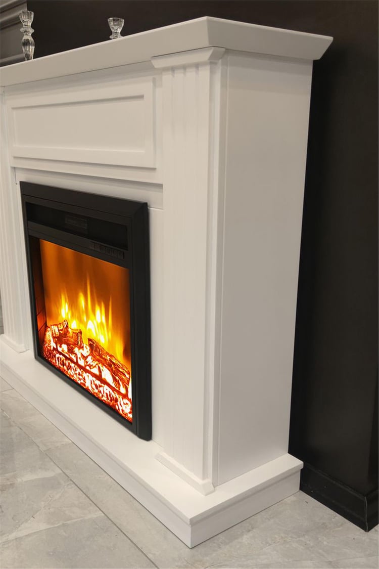 DLC Nordıca Beyaz 1800 Watt Elektrikli Şömine Ef23 (DLC0989)