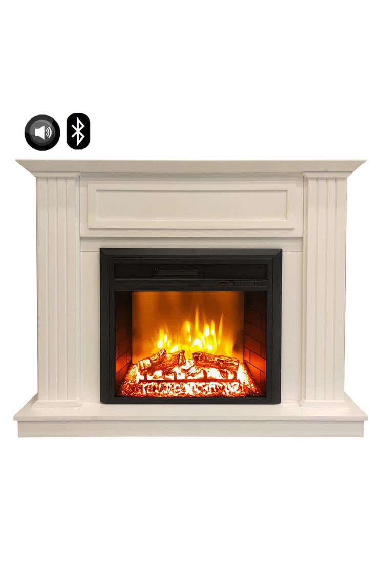 DLC Nordıca Ses Efektli ve Bluetooth'lu Beyaz Elektrikli Şömine 1800 Watt Ef23 (DLC0989S)