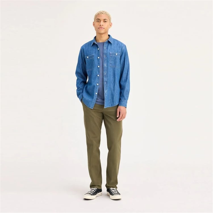 Dockers 7948800090 300 Green Erkek Smart 360 Flex Ultımate Slım Fıt Chıno Pantolon