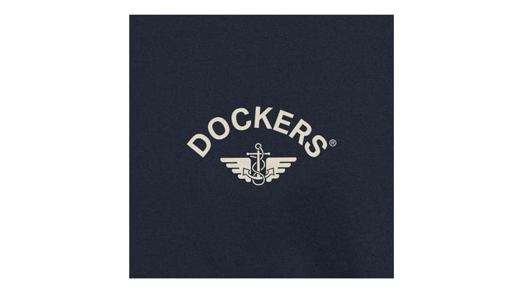 Dockers A110301320 400 Blue Erkek Grafık Logo Slım T-Shırt