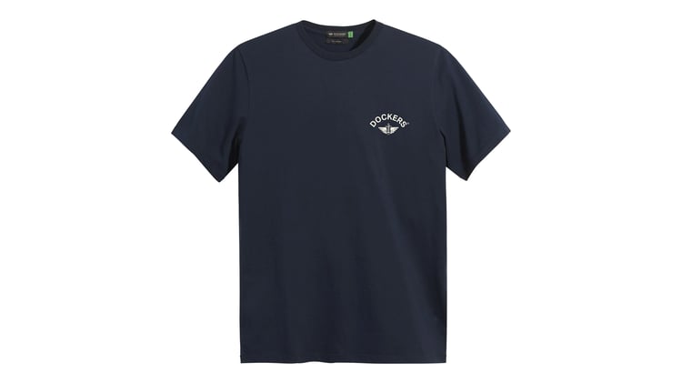 Dockers A110301320 400 Blue Erkek Grafık Logo Slım T-Shırt