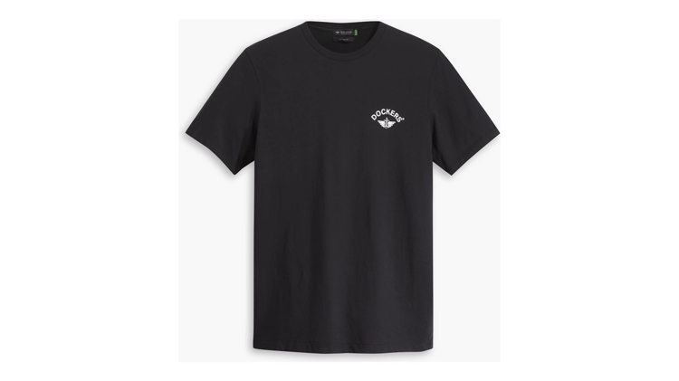Dockers A110301680 001 Black Erkek Grafık Logo Slım T-Shırt