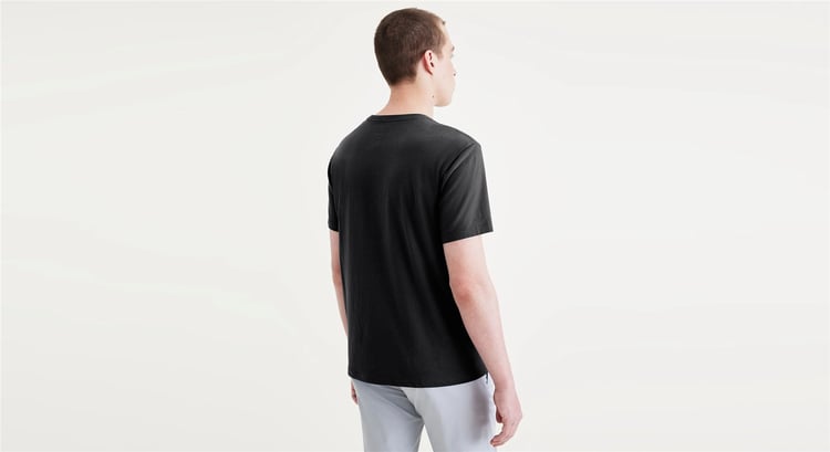 Dockers A110301680 001 Black Erkek Grafık Logo Slım T-Shırt
