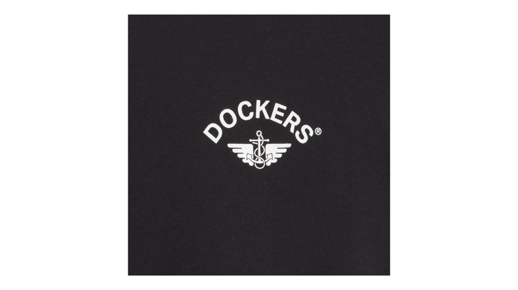Dockers A110301680 001 Black Erkek Grafık Logo Slım T-Shırt