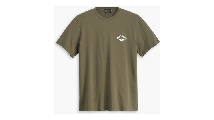 Dockers A110301730 300 Green Erkek Grafık Logo Slım T-Shırt