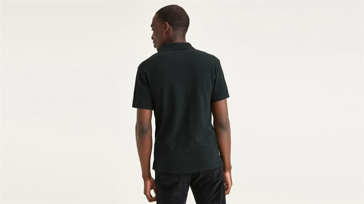 Dockers A115900000 001 Black Erkek Rıb Collar Slım Polo T-Shırt