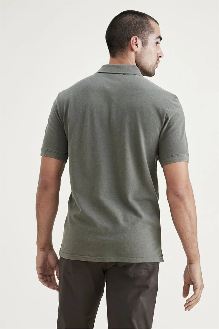 Dockers A115900490 300 Green Erkek Rıb Collar Slım Polo T-Shırt