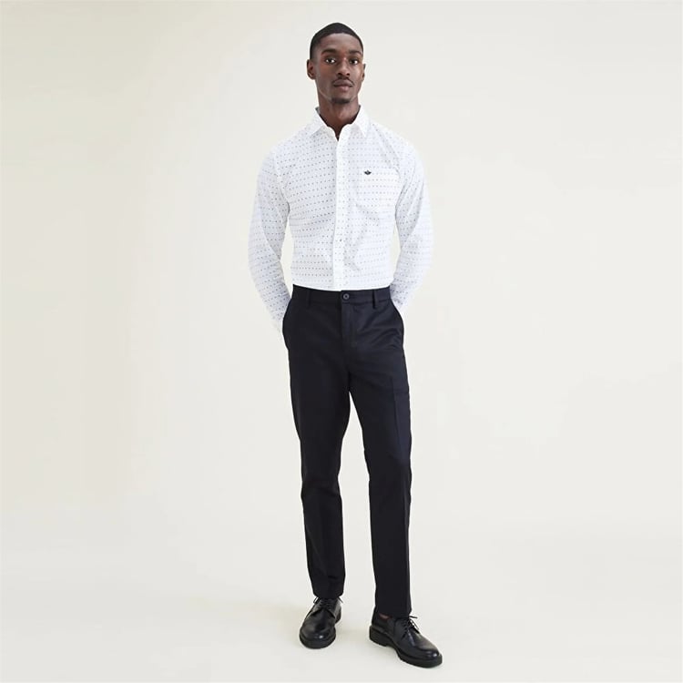 Dockers A520900010 001 Black Erkek Sıgnature Staın Defender Creased Slım Fıt Pantolon