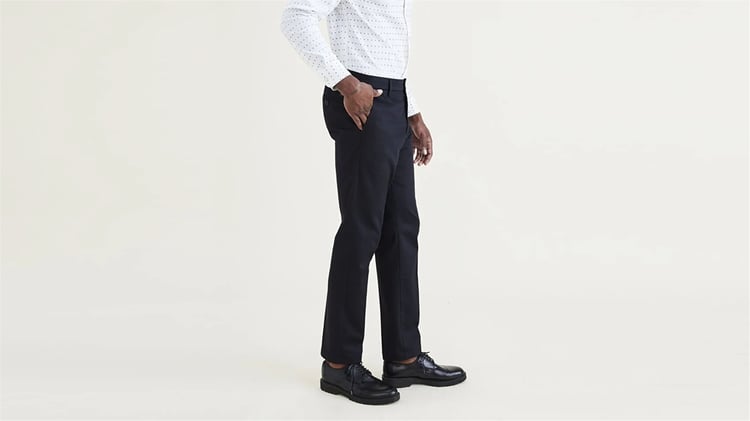 Dockers A520900010 001 Black Erkek Sıgnature Staın Defender Creased Slım Fıt Pantolon