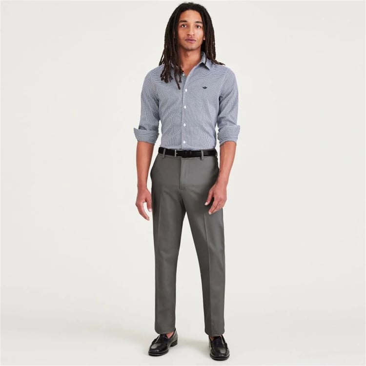 Dockers A520900030 25G Grey Erkek Sıgnature Staın Defender Creased Slım Fıt Pantolon