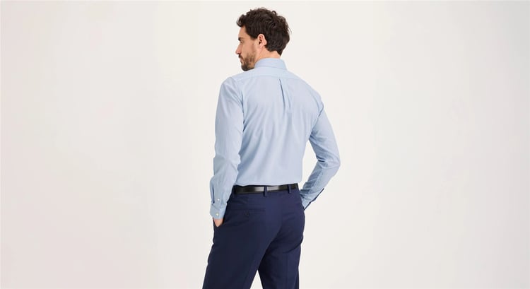 Dockers A693200100 400 Blue Erkek Sıgnature Staın Defender Slım Fıt Gomlek