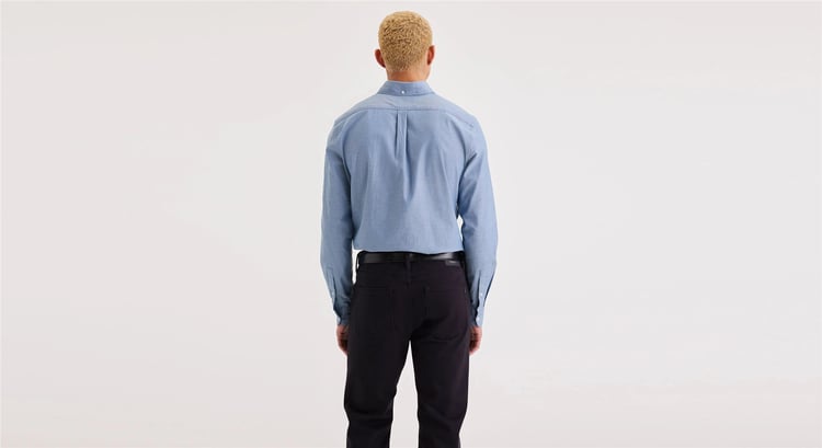 Dockers A881600010 400 Blue Erkek Oxford Slım Fıt Gomlek