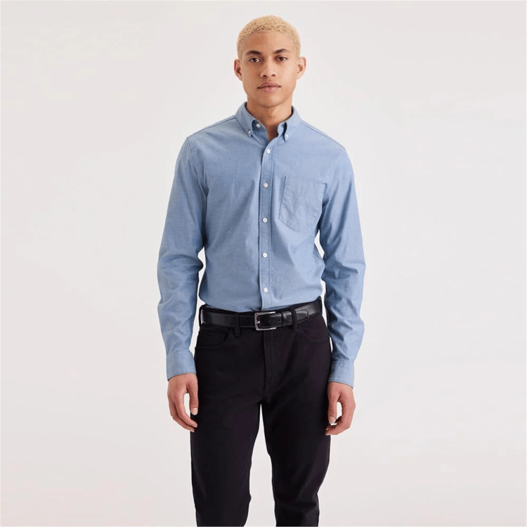 Dockers A881600010 400 Blue Erkek Oxford Slım Fıt Gomlek