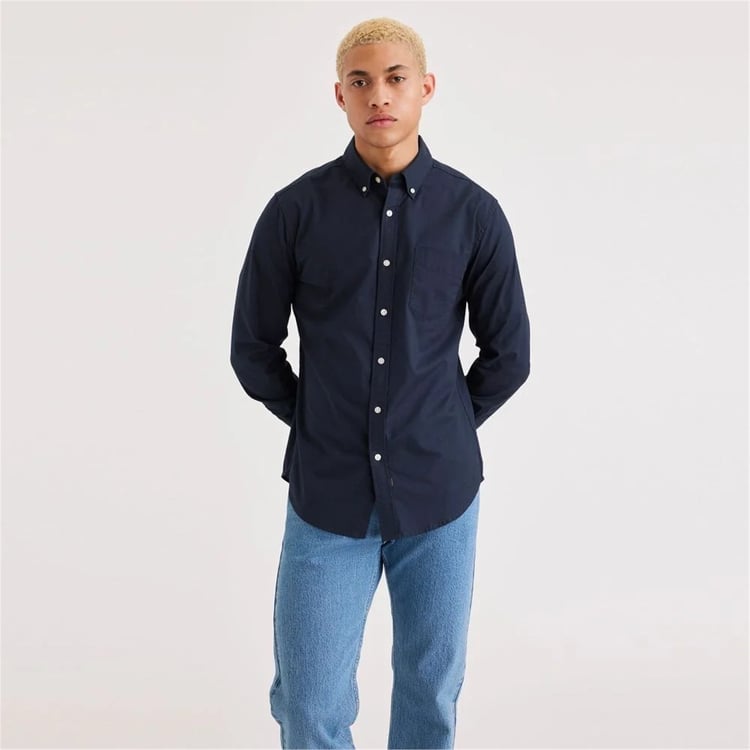 Dockers A881600030 400 Blue Erkek Oxford Slım Fıt Gomlek
