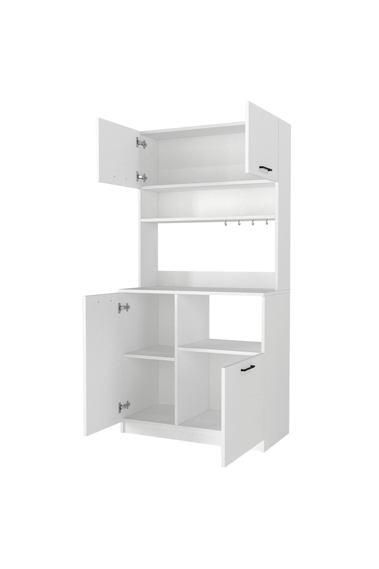 Dorpek Tuco 2 Çok Amaçlı Mutfak Dolabı & Mikrodalga Fırın Dolabı & Banyo Dolabı 180x90 Cm Beyaz