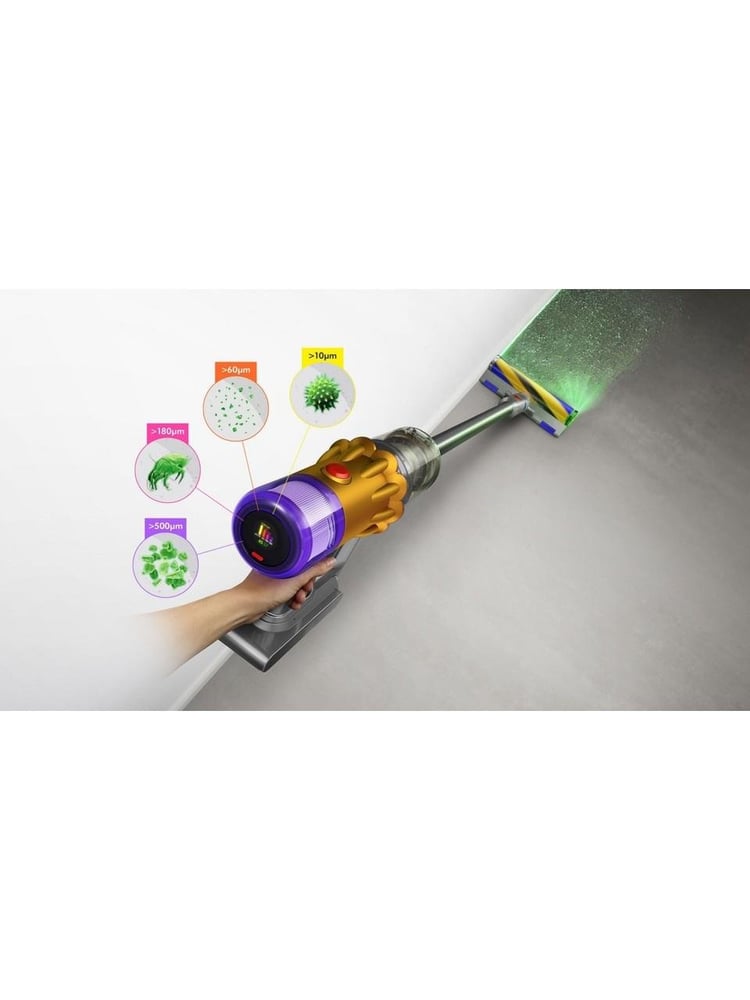 Dyson V12 Detect Slim Absolute Kablosuz Şarjlı Dikey Süpürge Sarı Nikel