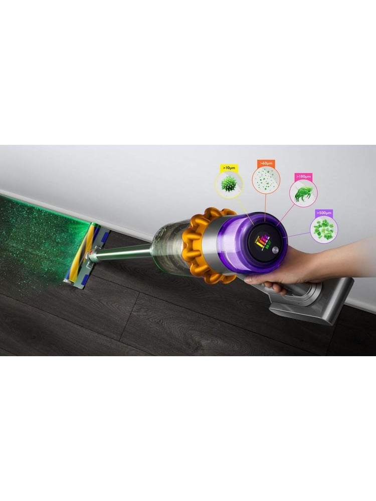Dyson V15 Detect Kablosuz Şarjlı Dikey Süpürge Sarı Nikel