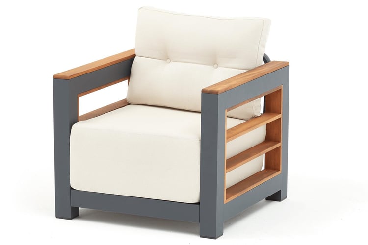 Erinöz Larix Alüminyum Bahçe Balkon Tekli Koltuk